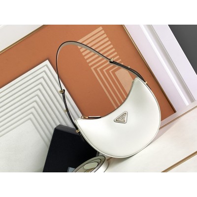 Prada Arque Shoulder Bag in White Leather LDBS244607