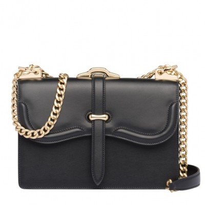 Prada Belle Shoulder Bag In Black Calfskin LDBS244614