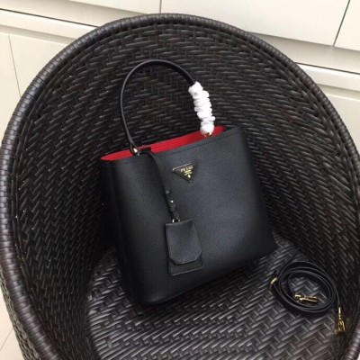 Prada Black Saffiano Leather Double Bag LDBS244624