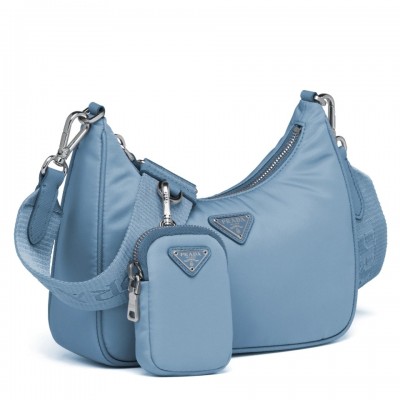 Prada Blue Nylon Re-Edition 2005 Shoulder Bag LDBS244626