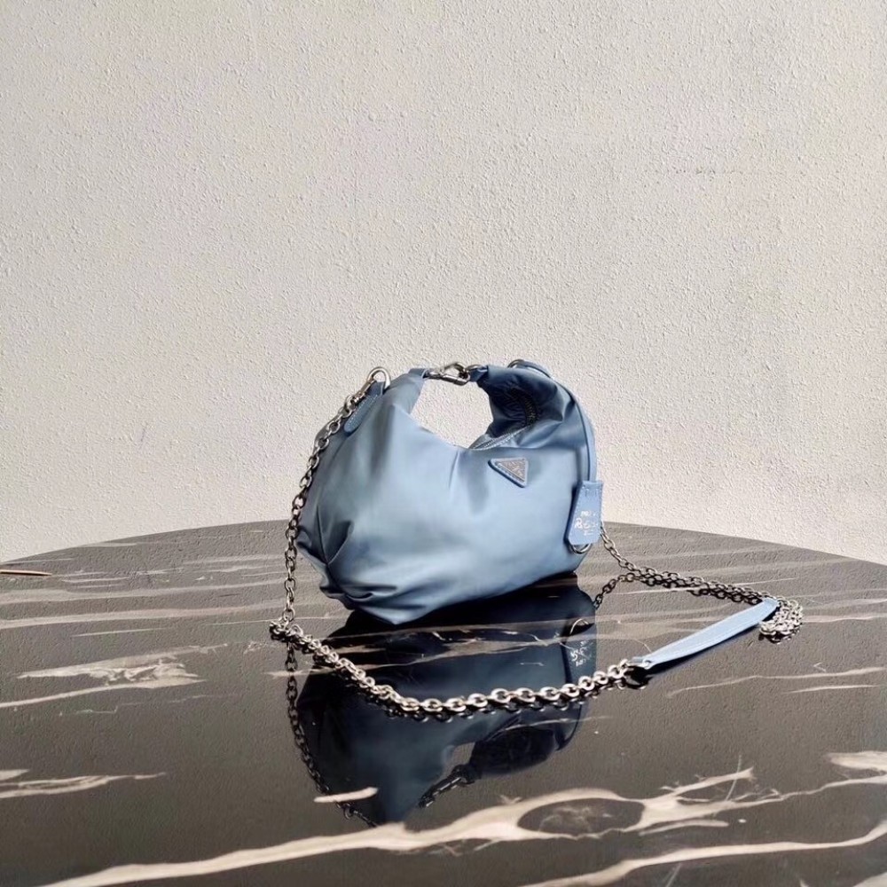 Prada Blue Nylon Re-Edition 2006 Hobo Bag LDBS244627