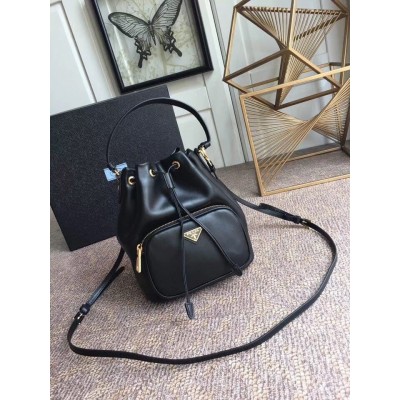 Prada Bucket Bag In Black Calfskin 1BH038 LDBS244631