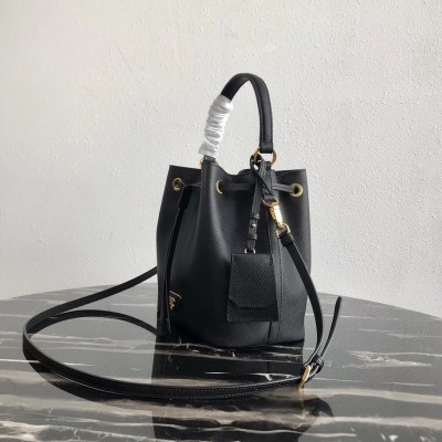 Prada Bucket Bag In Black Saffiano Leather LDBS244633