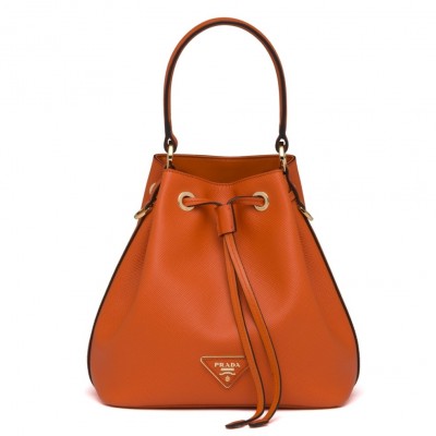 Prada Bucket Bag In Orange Saffiano Leather LDBS244639