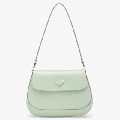 Prada Cleo Flap Bag In Aqua Brushed Leather LDBS244671