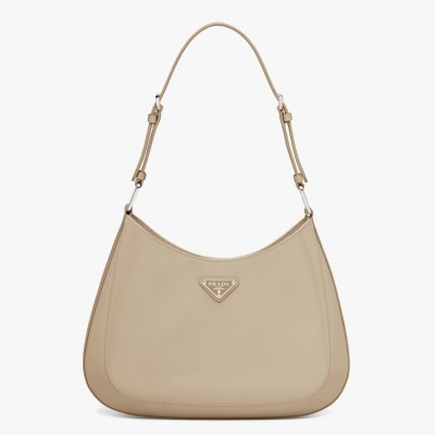 Prada Cleo Shoulder Large Bag In Beige Brushed Leather LDBS244677