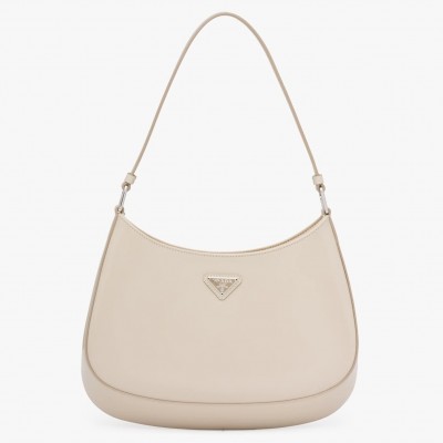 Prada Cleo Shoulder Small Bag In Beige Brushed Leather LDBS244683