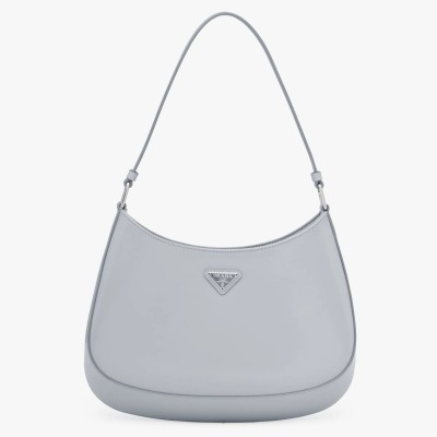 Prada Cleo Shoulder Small Bag In Blue Brushed Leather LDBS244684