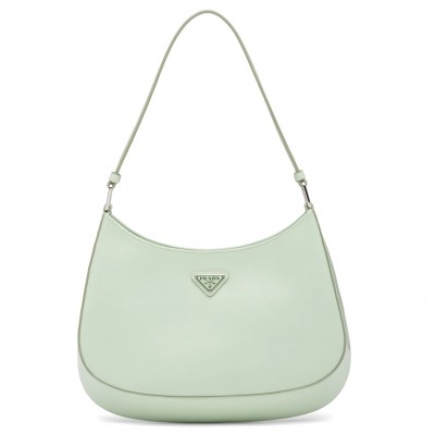 Prada Cleo Small Shoulder Bag In Aqua Brushed Leather LDBS244682