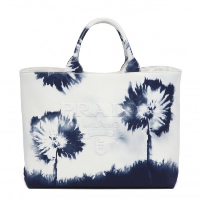 Prada Drill Tote Bag with Blue Printed LDBS244713