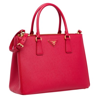 Prada Galleria Medium Bag In Red Saffiano Leather LDBS244738