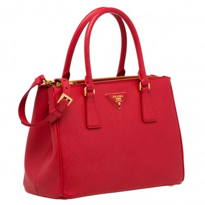 Prada Galleria Small Bag In Red Saffiano Leather LDBS244748