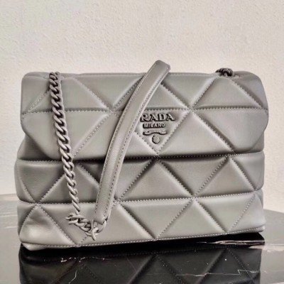 Prada Large Spectrum Bag In Grey Nappa Leather LDBS244762