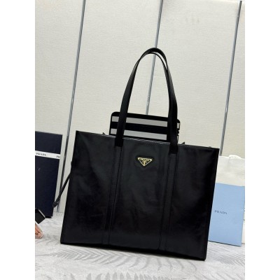 Prada Large Tote Bag in Black Lambskin LDBS244766