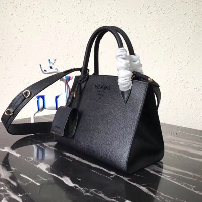 Prada Monochrome Bag In Black Saffiano Leather LDBS244806