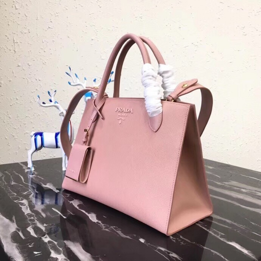 Prada Monochrome Bag In Nude Saffiano Leather LDBS244808