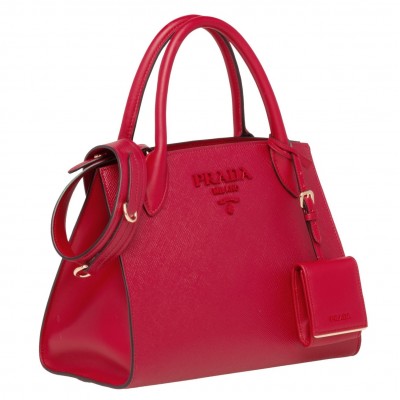 Prada Monochrome Bag In Red Saffiano Leather LDBS244810