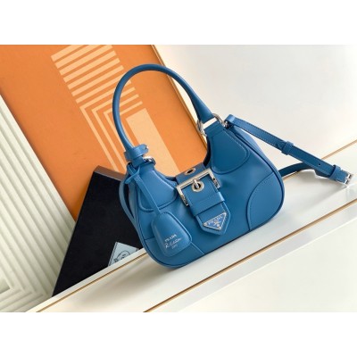 Prada Moon Bag in Blue Padded Nappa Leather LDBS244818