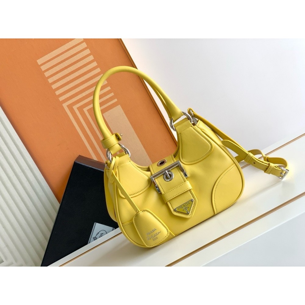 Prada Moon Bag in Yellow Padded Nappa Leather LDBS244823