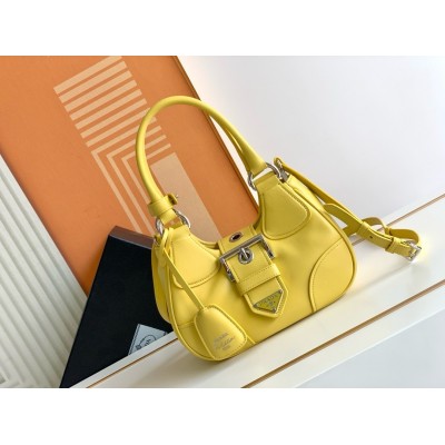 Prada Moon Bag in Yellow Padded Nappa Leather LDBS244823