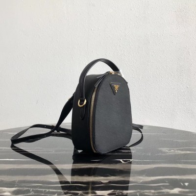 Prada Odette Backpack In Black Saffiano Leather LDBS244825