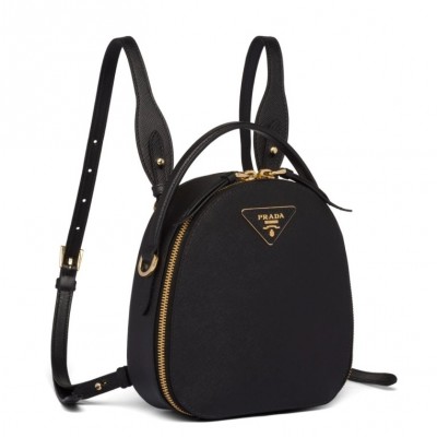 Prada Odette Backpack In Black Saffiano Leather LDBS244825