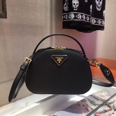 Prada Odette Black Saffiano Leather Bag LDBS244829