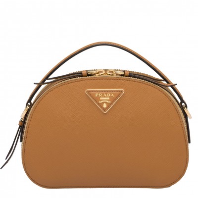 Prada Odette Camel Saffiano Leather Bag LDBS244830