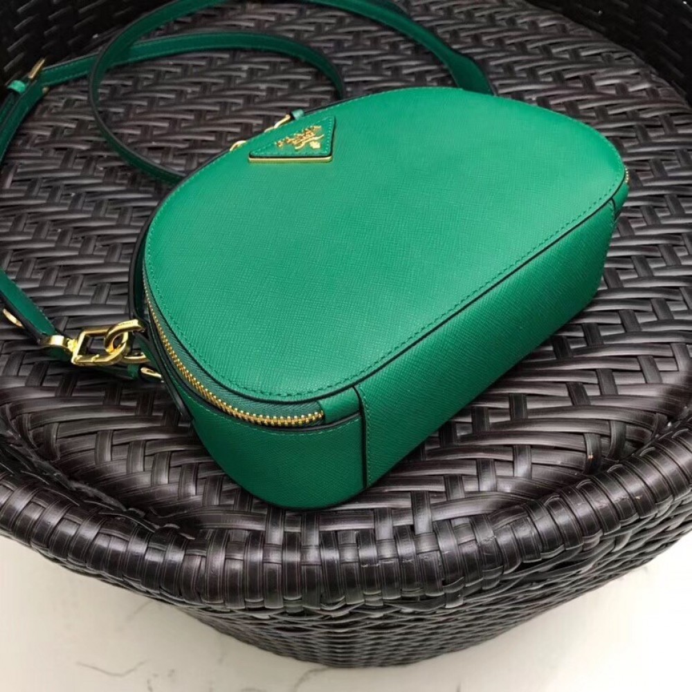 Prada Odette Green Saffiano Leather Bag LDBS244831