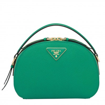 Prada Odette Green Saffiano Leather Bag LDBS244831