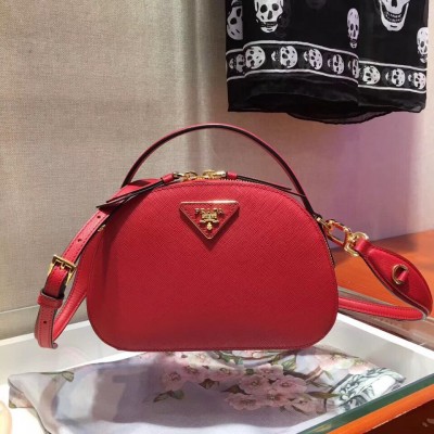 Prada Odette Red Saffiano Leather Bag LDBS244835