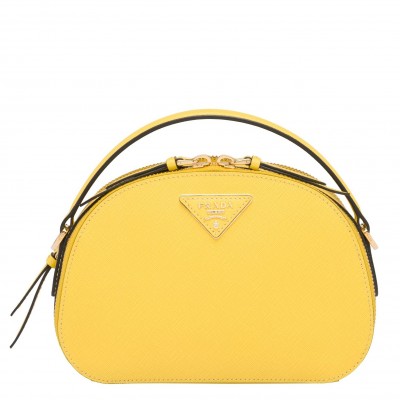 Prada Odette Yellow Saffiano Leather Bag LDBS244837