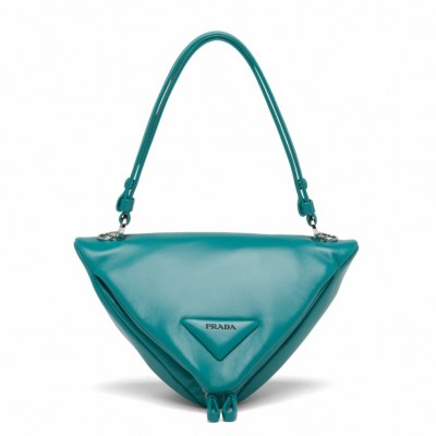 Prada Padded Bag In Peacock Blue Nappa Leather LDBS244839