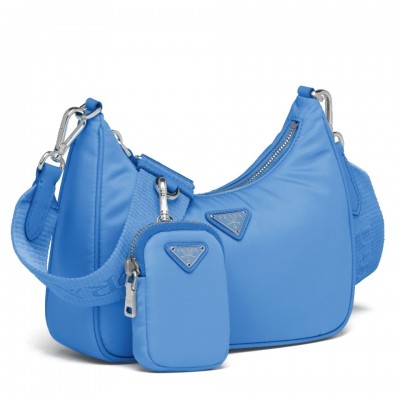 Prada Periwinkle Blue Nylon Re-Edition 2005 Shoulder Bag LDBS244841