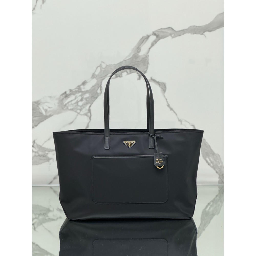 Prada Re-Edition 1978 Large Tote Bag in Black Re-Nylon LDBS244846