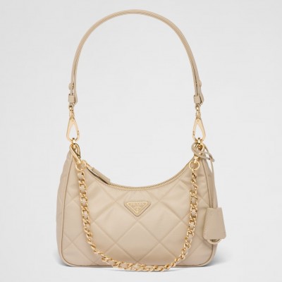 Prada Re-Edition 1995 Chaine Mini Bag in Beige Re-Nylon LDBS244849