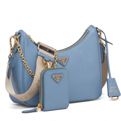 Prada Re-Edition 2005 Shoulder Bag In Blue Saffiano Leather LDBS244865