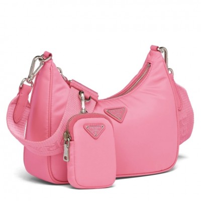 Prada Re-Edition 2005 Shoulder Bag In Pink Nylon LDBS244867