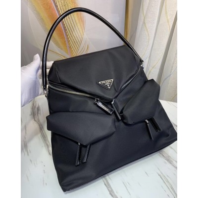 Prada Signaux Hobo In Bag In Black Nylon LDBS244898