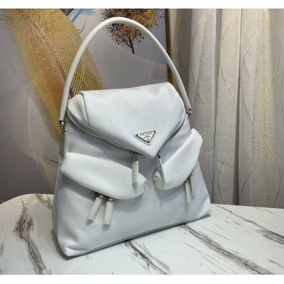 Prada Signaux Hobo In Bag In White Nylon LDBS244899