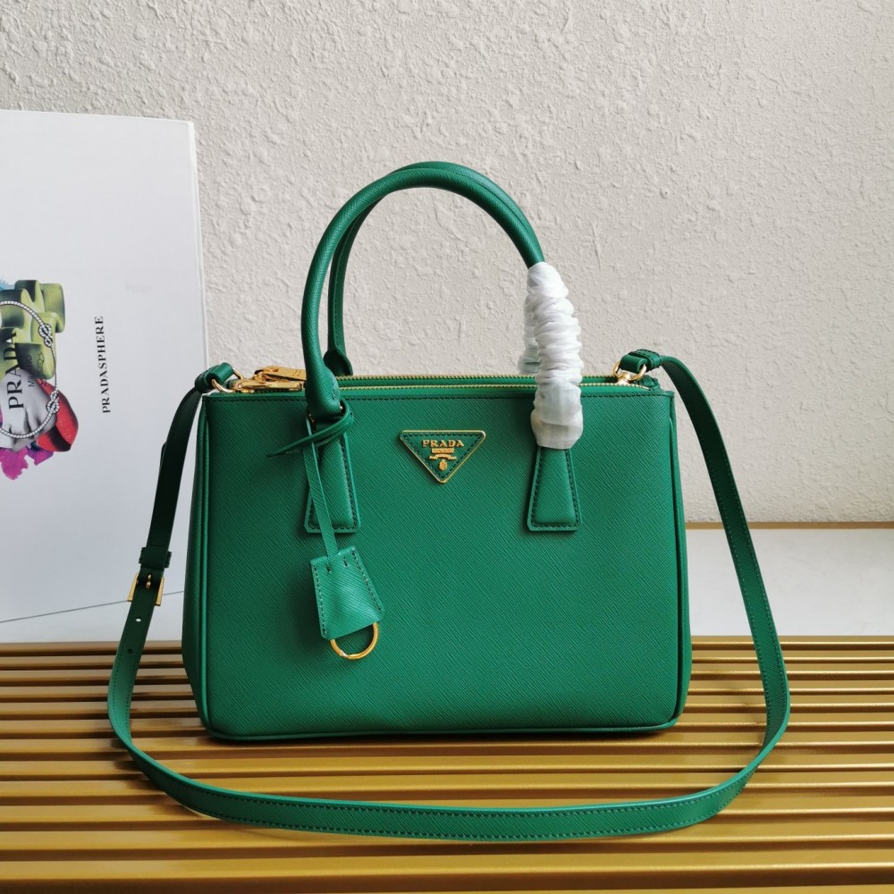 Prada Small Galleria Bag In Mango Saffiano Leather LDBS244911