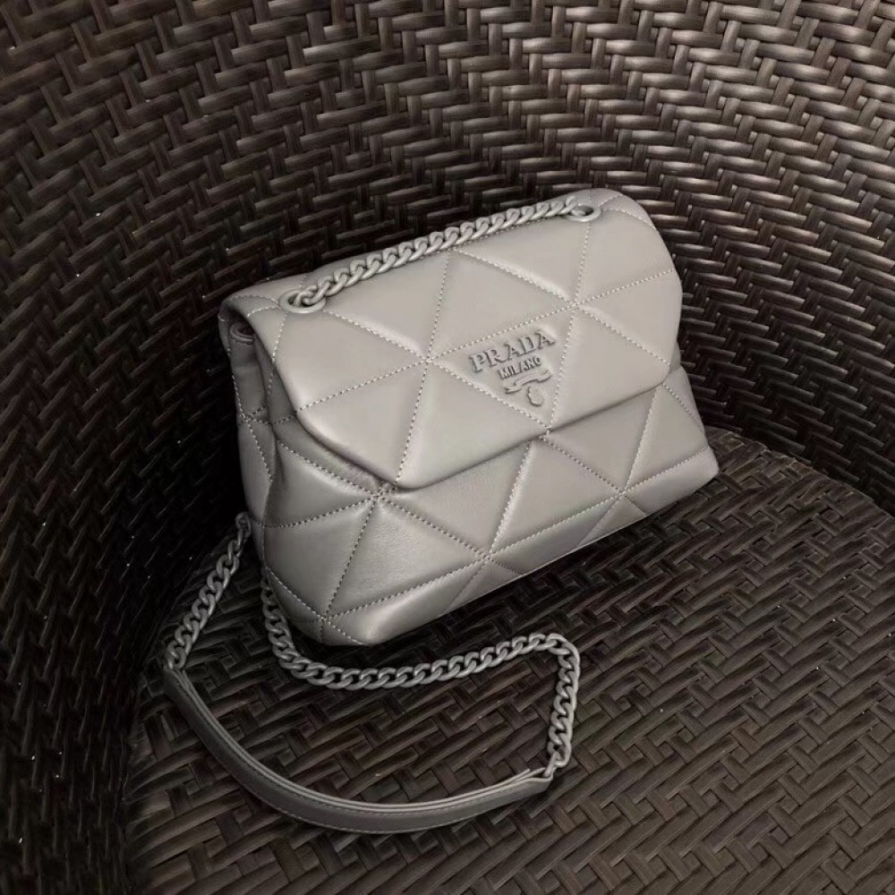 Prada Small Spectrum Bag In Grey Nappa Leather LDBS244788