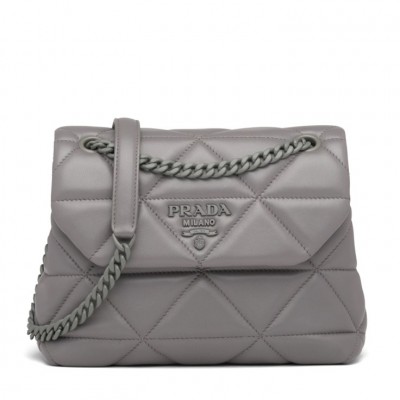 Prada Small Spectrum Bag In Grey Nappa Leather LDBS244788