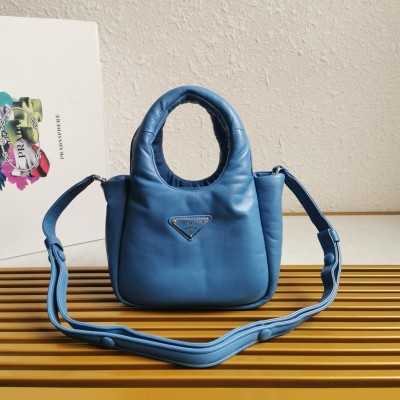 Prada Small Top-handle Bag in Blue Nappa Leather LDBS244914