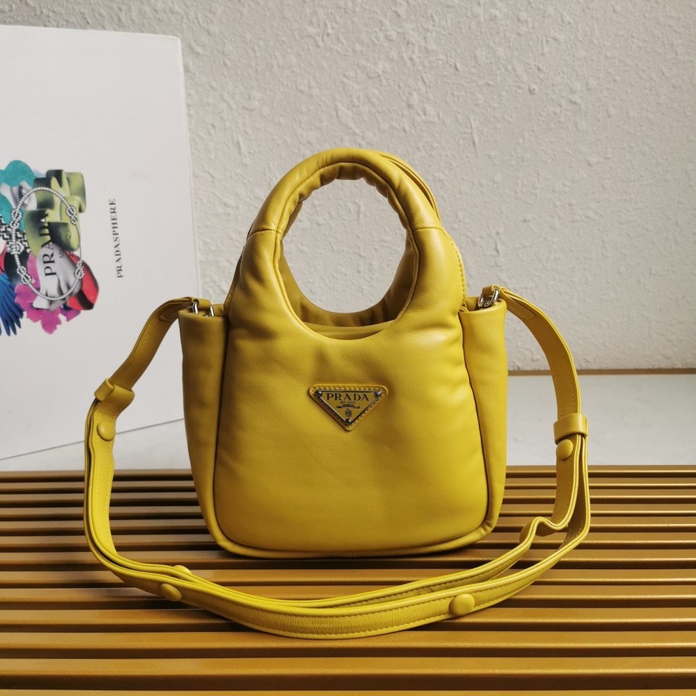 Prada Small Top-handle Bag in Yellow Nappa Leather LDBS244917