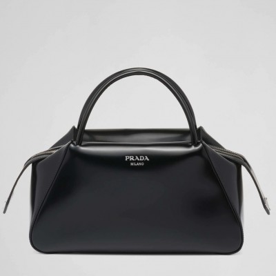 Prada Supernova Medium Handbag In Black Brushed Leather LDBS244926