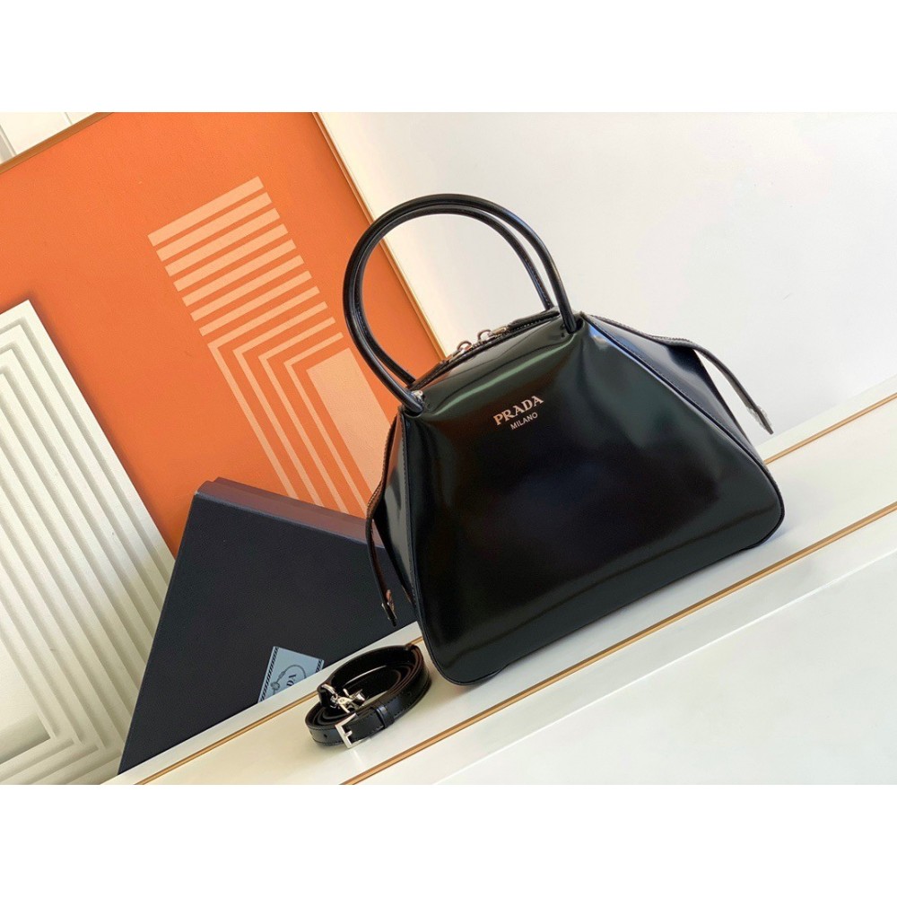 Prada Supernova Small Handbag In Black Brushed Leather LDBS244929