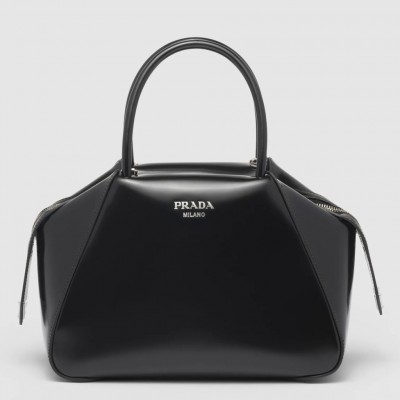 Prada Supernova Small Handbag In Black Brushed Leather LDBS244929