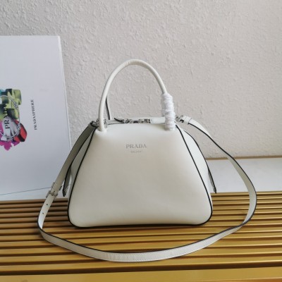 Prada Supernova Small Handbag In White Leather LDBS244932