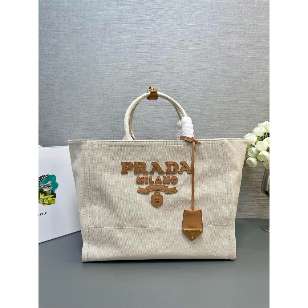 Prada Large Blend Tote Bag in Linen